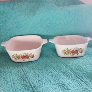 Pair of Corning Ware Spice Of Life Bakeware Square